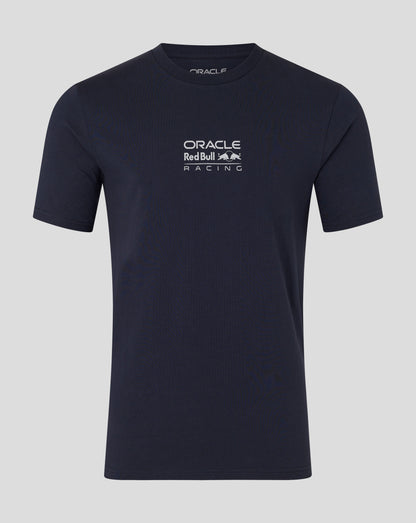 Navy blue t-shirt with Oracle Red Bull Racing logo on a gray background