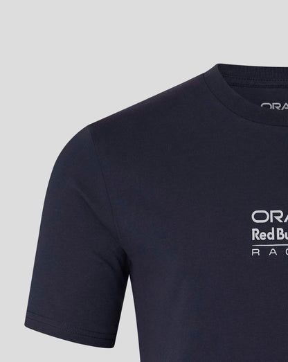 Navy blue t-shirt with 'ORACLE Red Bull Racing' logo on a light gray background