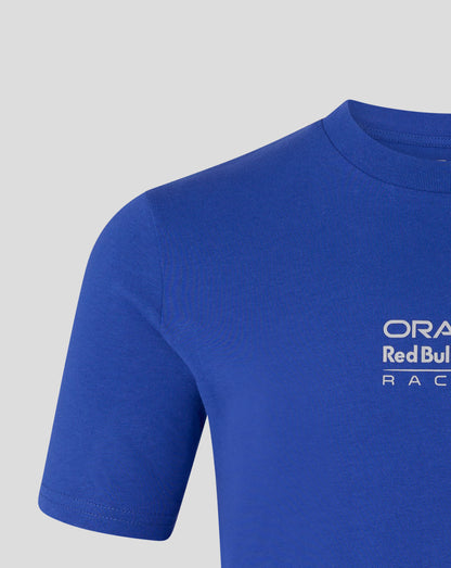 Blue t-shirt with 'ORCALE Red Bull Racing' logo on a gray background