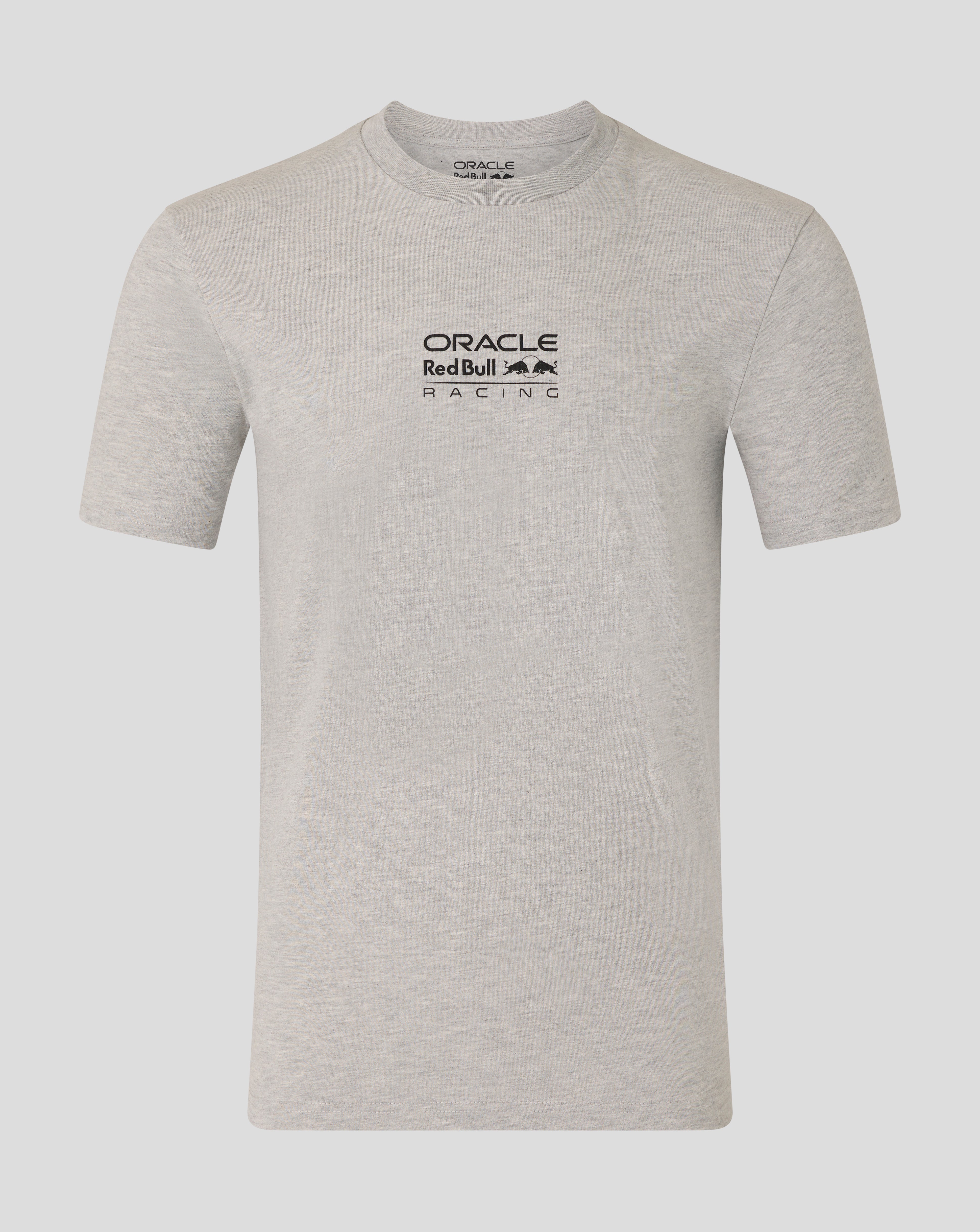 Gray t-shirt with Oracle Red Bull Racing logo on a light gray background