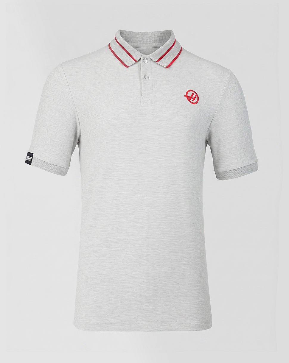 Official Haas Team Unisex Regular Fit Polo - Grey Marl - Grey Marl
