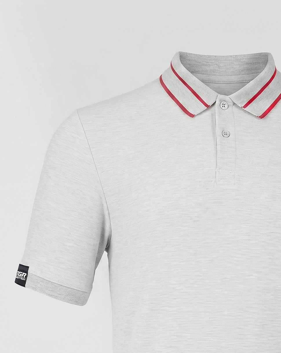 Official Haas Team Unisex Regular Fit Polo - Grey Marl - Grey Marl