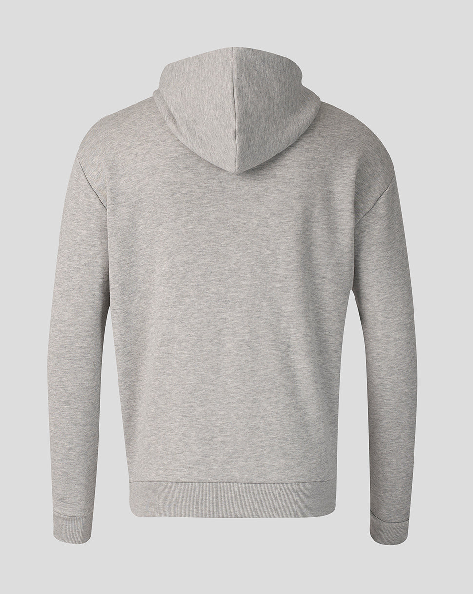 Official Haas Team Unisex Relaxed Pullover Hoodie - Grey Marl
