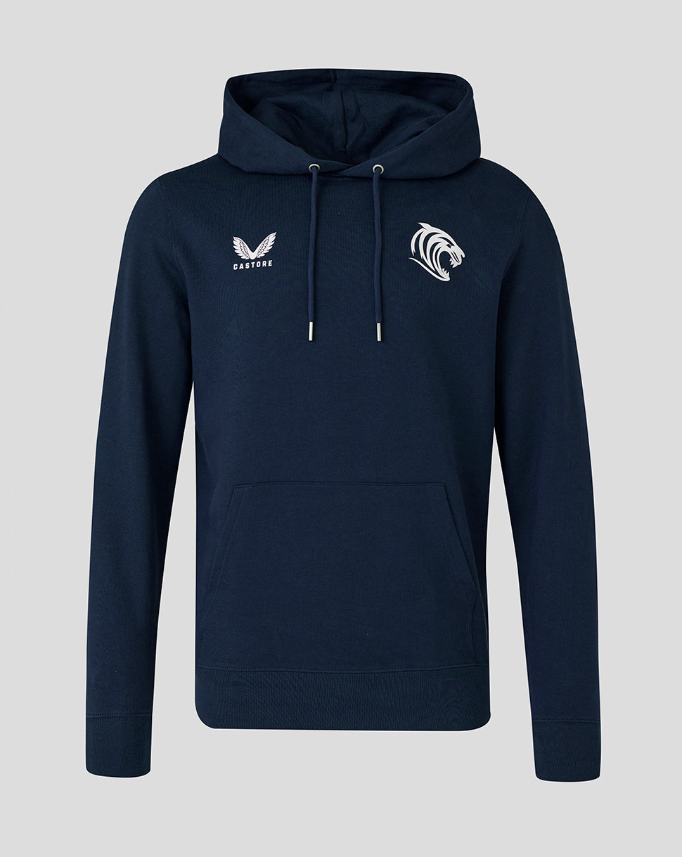 Leicester Tigers Unisex 25/26 Travel Brushed Back Hoodie - Navy - Navy