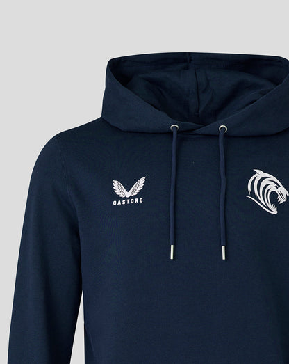 Leicester Tigers Unisex 25/26 Travel Brushed Back Hoodie - Navy