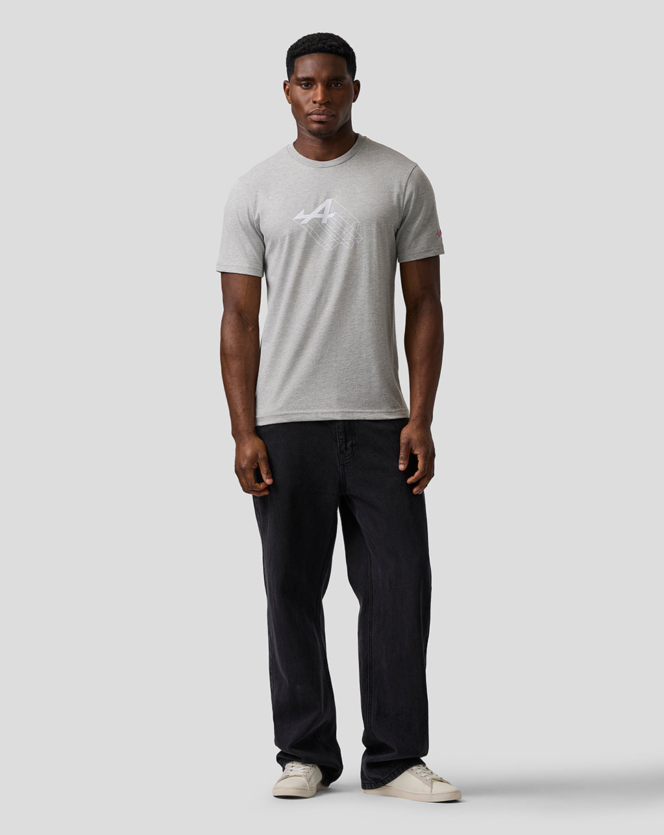 Unisex Regular Fit Graphic T-Shirt - Grey Marl - Grey Marl