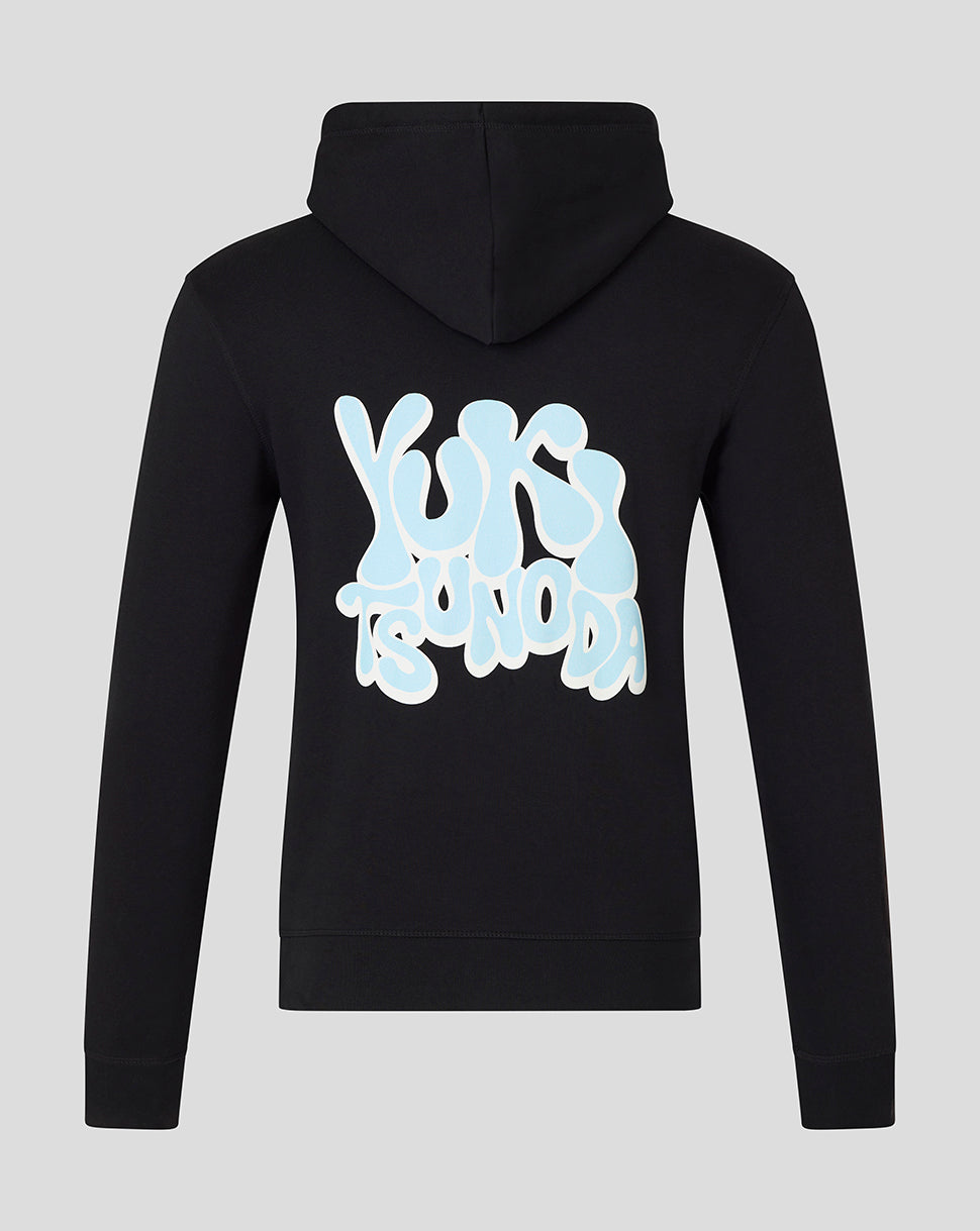 Oracle Red Bull Racing Unisex Yuki Tsunoda Wave Graphic Pullover Hoodie - Caviar - Caviar