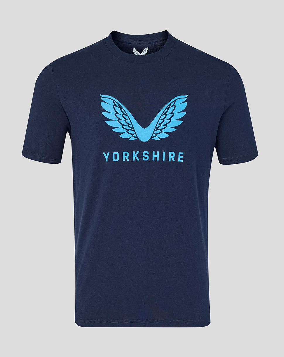 Yorkshire Cricket Unisex 26/27 T-Shirt - Navy - French Navy