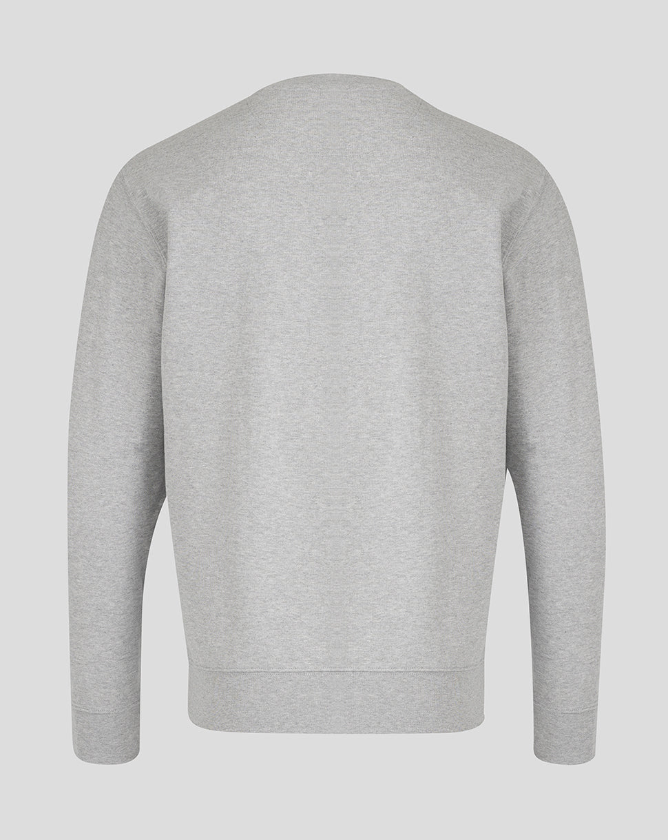 Leicester Tigers Unisex 25/26 Travel Crewneck Sweatshirt - Grey