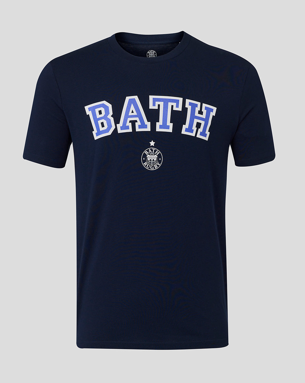 Bath Rugby Unisex Varsity Tee - French Navy - French Navy
