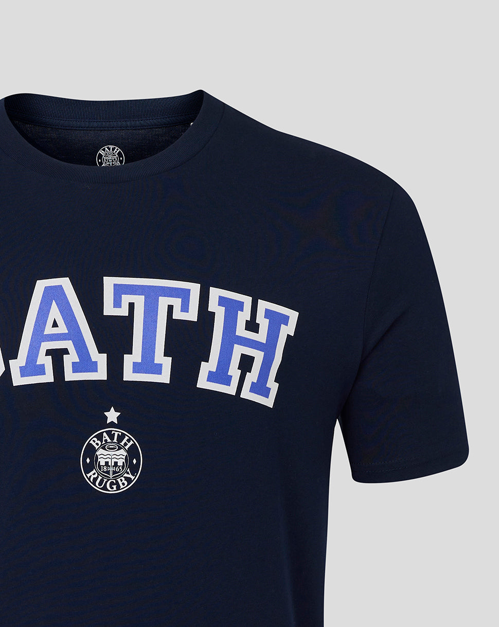 Bath Rugby Unisex Varsity Tee - French Navy - French Navy