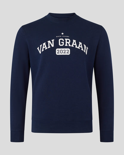 Bath Rugby Unisex Van Graan Crew Sweatshirt - French Navy