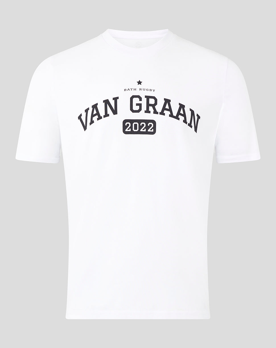 Bath Rugby Unisex Van Graan Tee - White - White