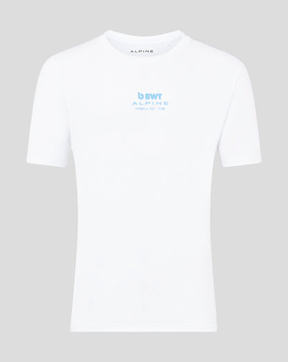 Alpine Unisex Core Driver Franco Colapinto Relaxed Fit Short Sleeve T-Shirt – White