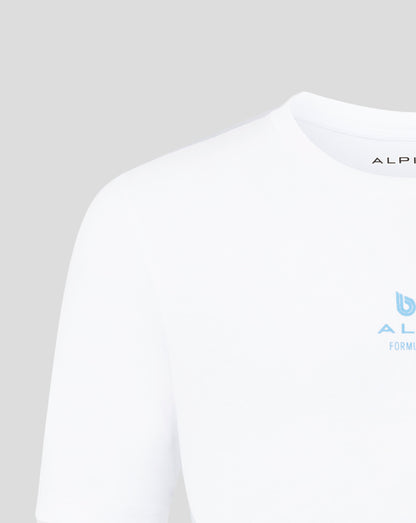 Alpine Unisex Core Driver Franco Colapinto Relaxed Fit Short Sleeve T-Shirt – White