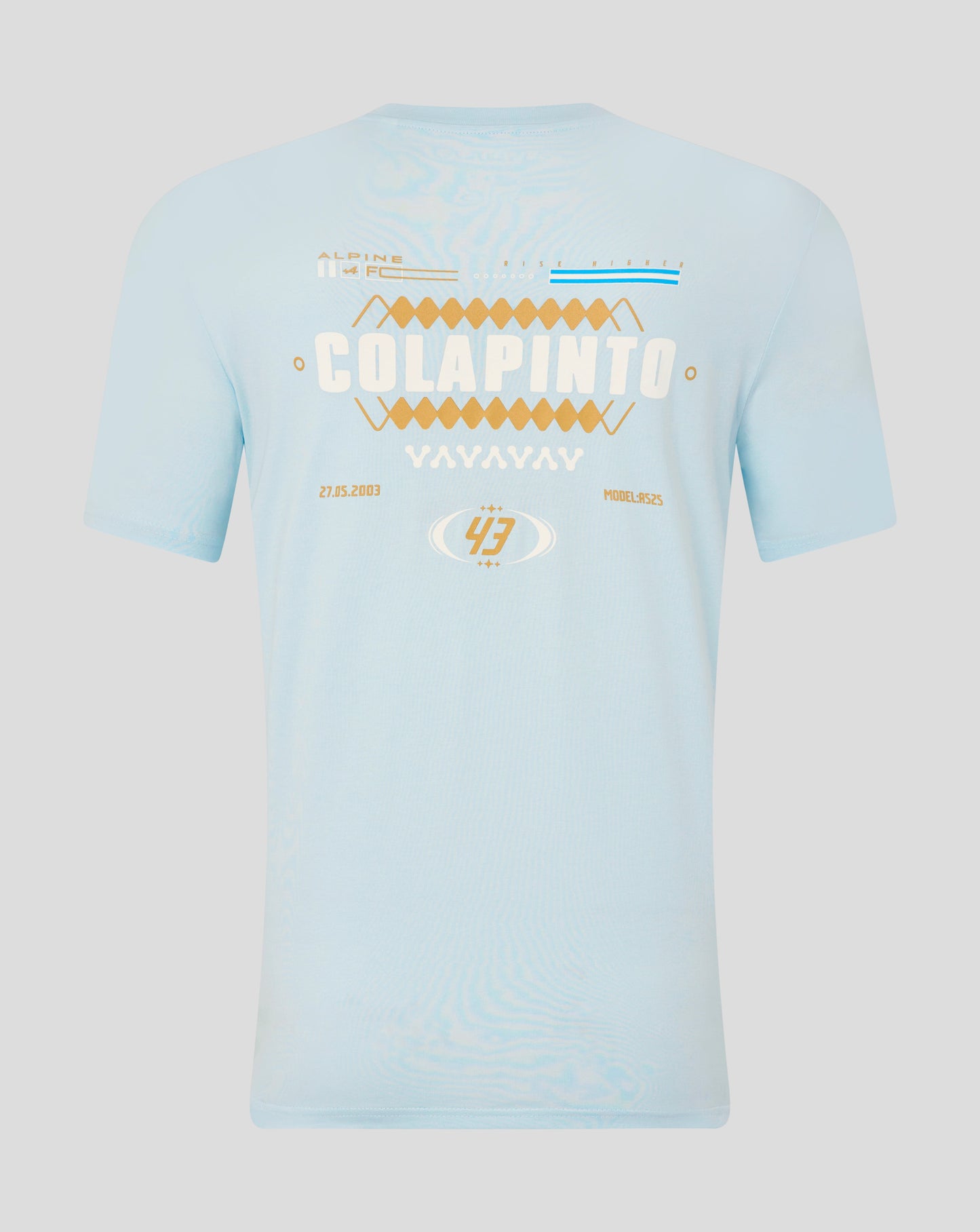 Alpine Unisex Core Driver Franco Colapinto Relaxed Fit Short Sleeve T-Shirt – Ice Blue