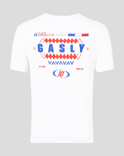 Alpine Unisex Core Driver Pierre Gasly Relaxed Fit T-Shirt – White