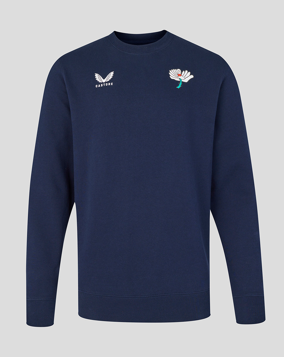 Yorkshire Cricket Unisex 26/27 Crewneck Sweatshirt - Navy - French Navy