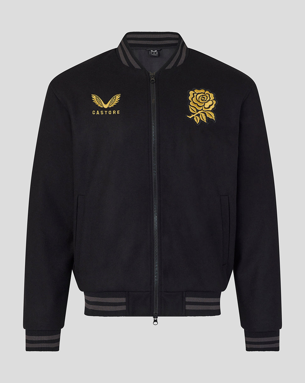 England Rugby x Undefeated x Castore Unisex Bomber Jacket - Black