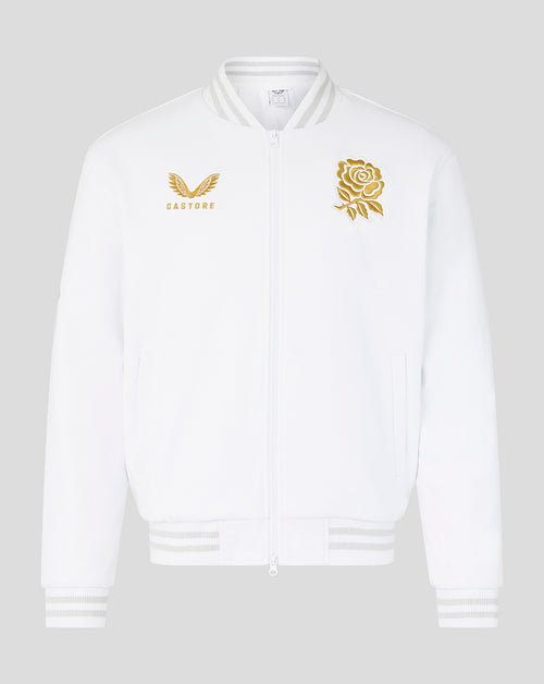 England Rugby x Undefeated x Castore Unisex Bomber Jacket - White