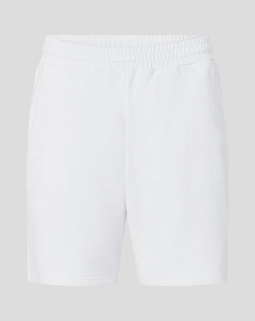 White shorts on a light gray background