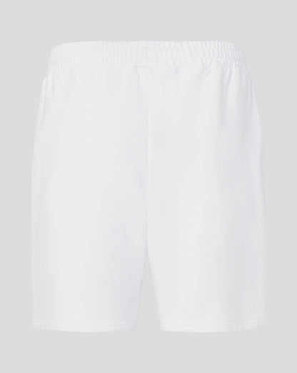 White shorts on a light gray background