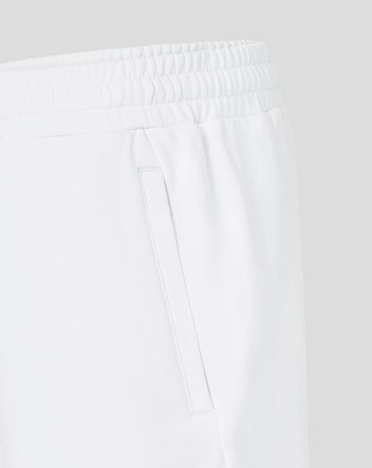 White shorts on a light gray background