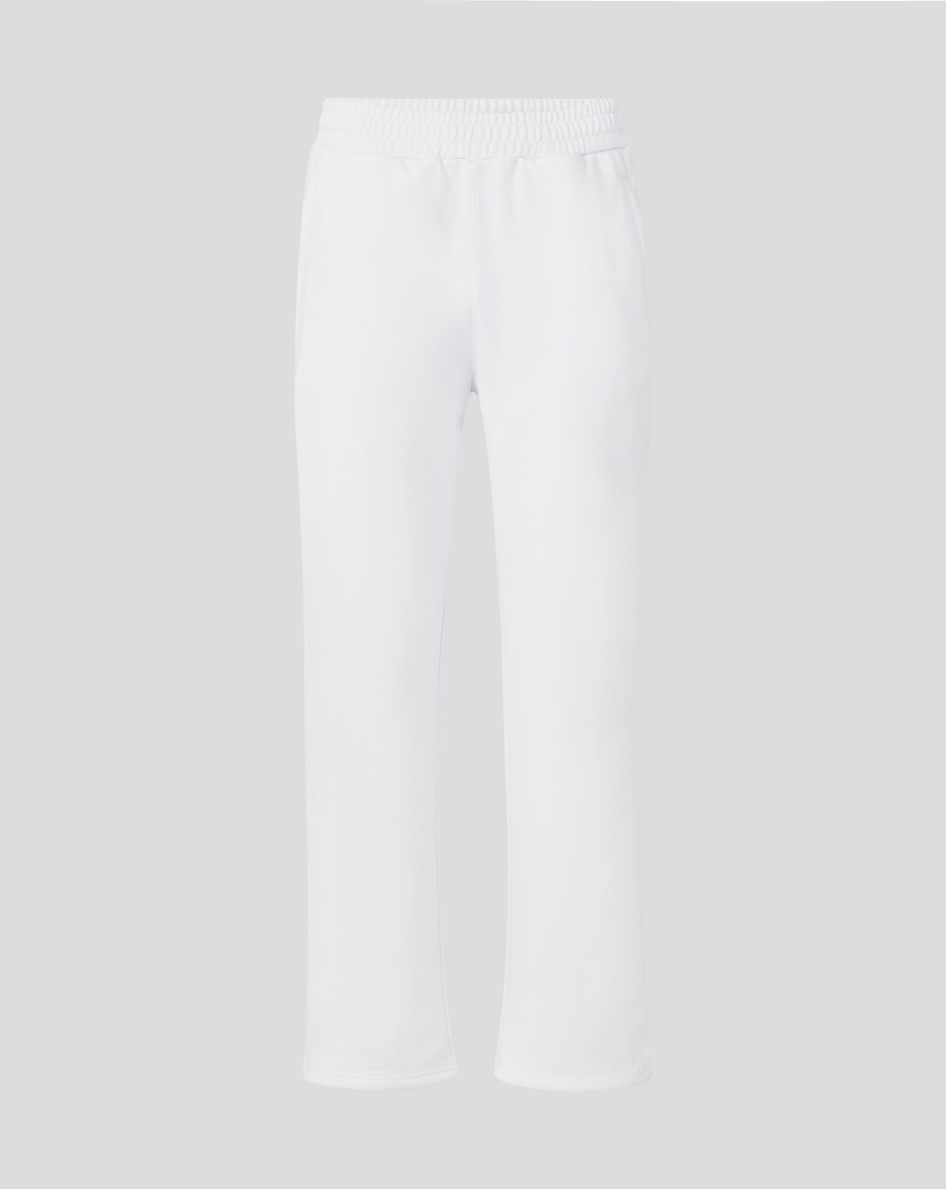 White pants on a light gray background