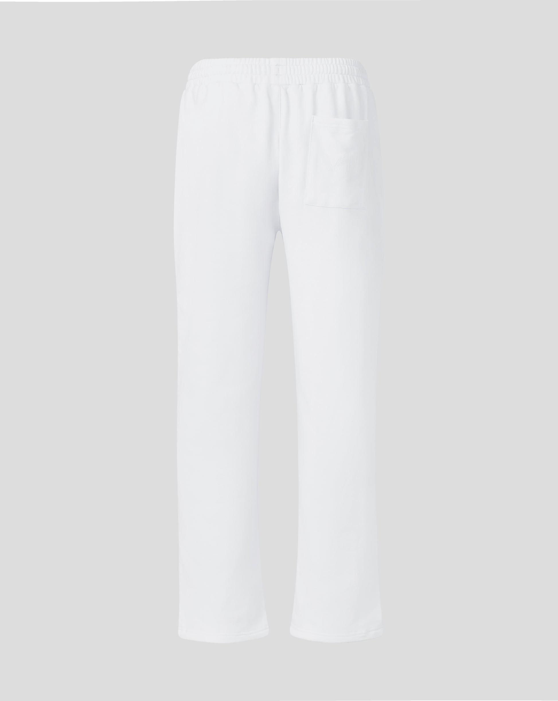 White pants on a light gray background