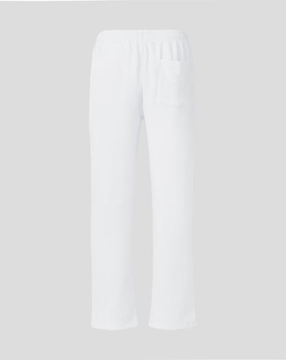 White pants on a light gray background