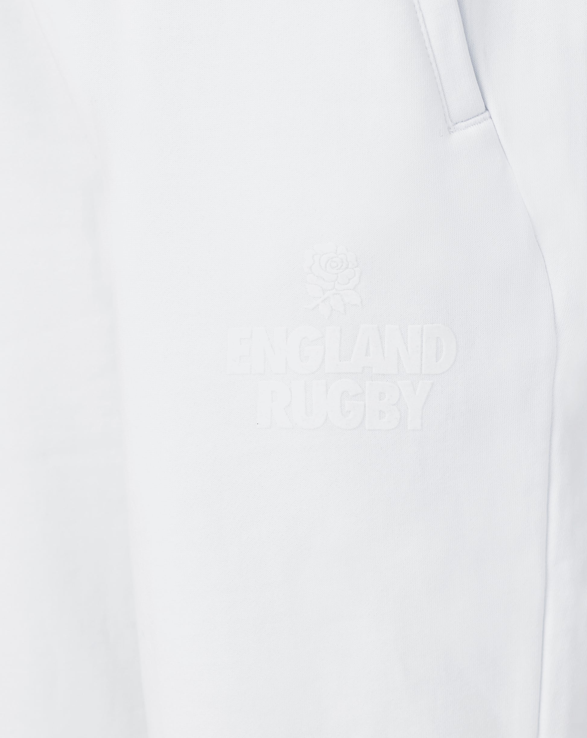 Close-up of white joggers