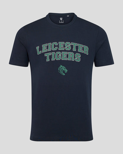 Leicester Tigers Unisex 25/26 Varsity Short Sleeve T-Shirt - Navy