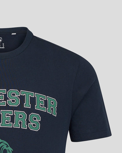 Leicester Tigers Unisex 25/26 Varsity Short Sleeve T-Shirt - Navy