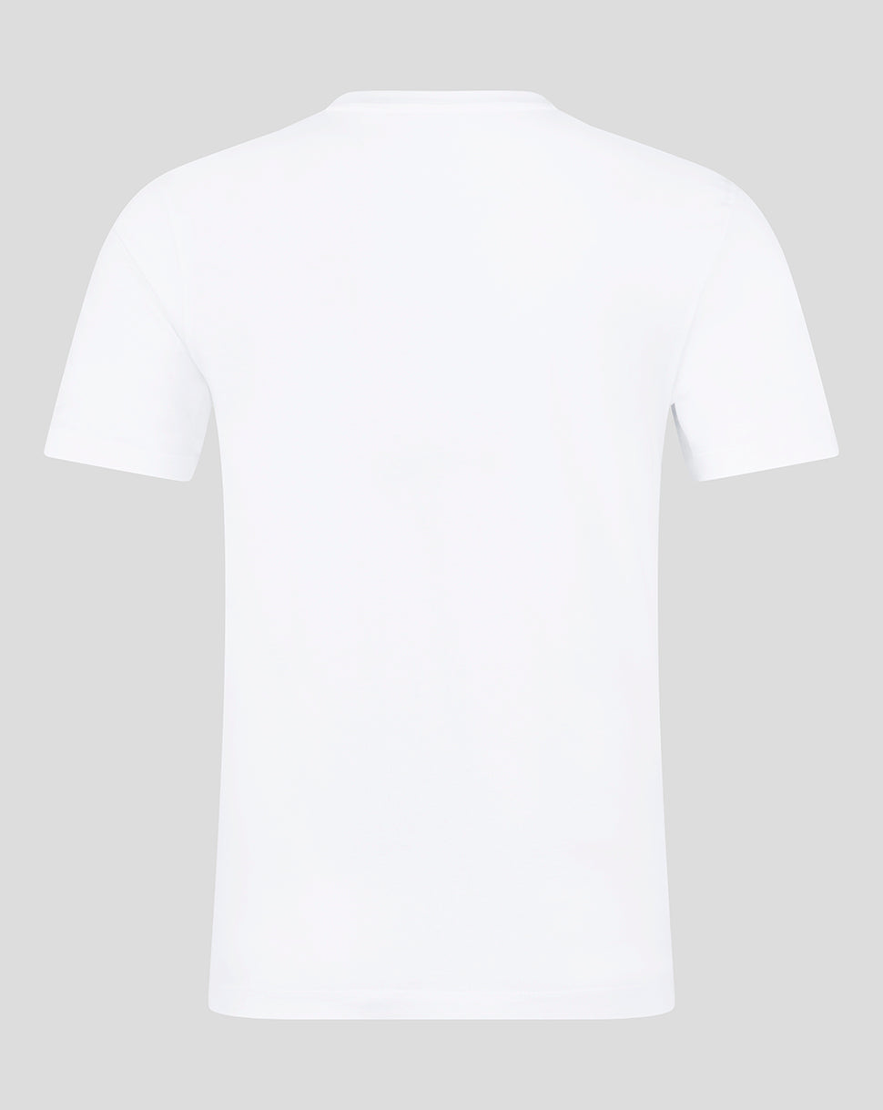 Leicester Tigers Unisex 25/26 Varsity Short Sleeve T-Shirt - White