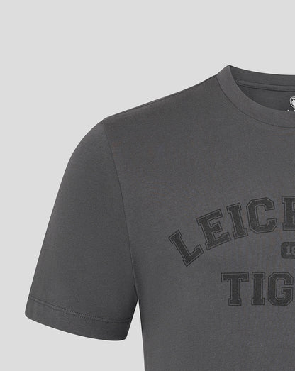 Leicester Tigers Unisex 25/26 Varsity Tigers Shirt Sleeve T-Shirt - Charcoal