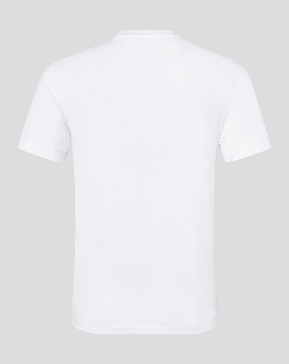 Leicester Tigers Unisex 25/26 Varsity 1880 Short Sleeve T-Shirt - White