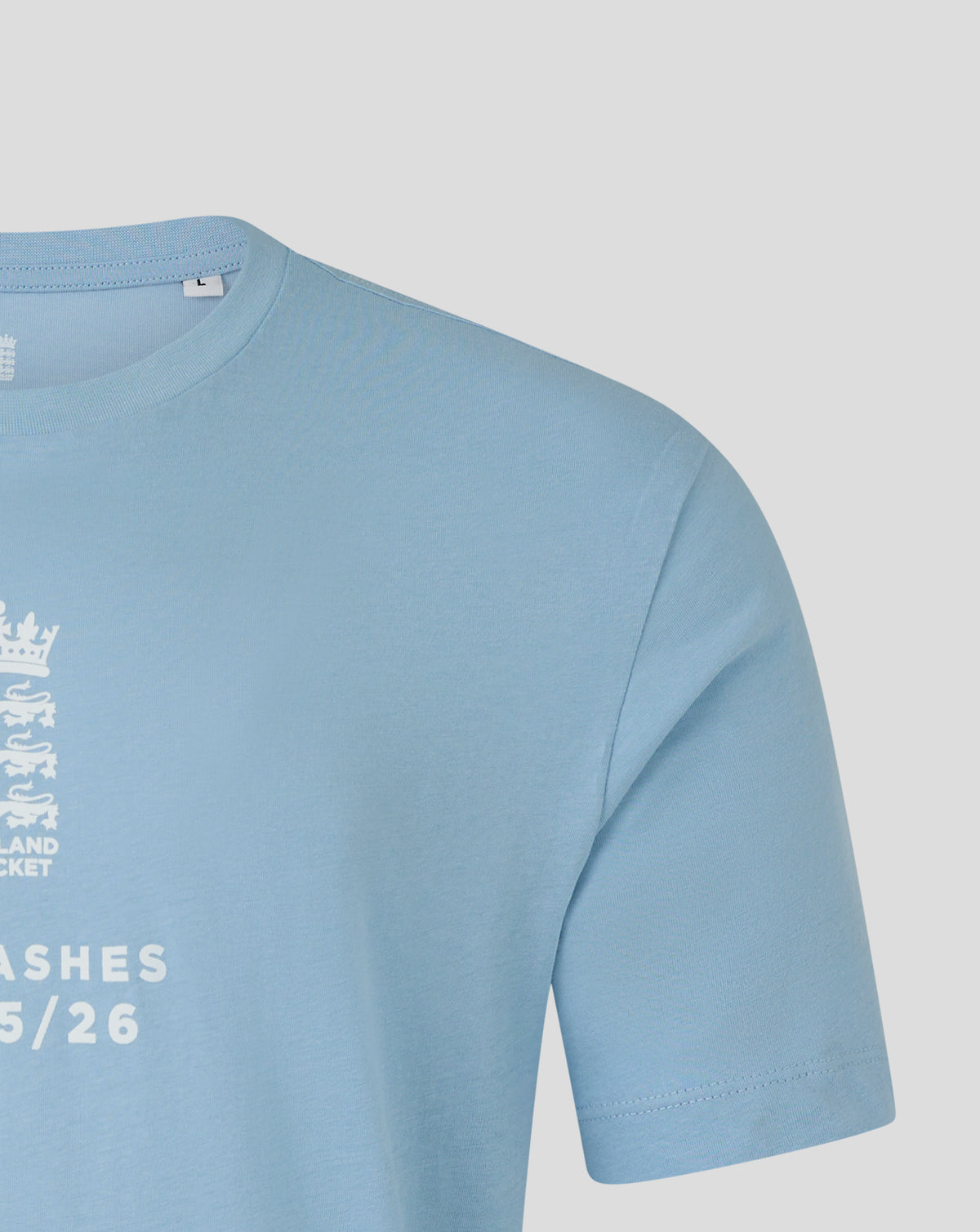 England Cricket Unisex 25/26 Essentials Ashes T-Shirt - Light Blue - Light Blue