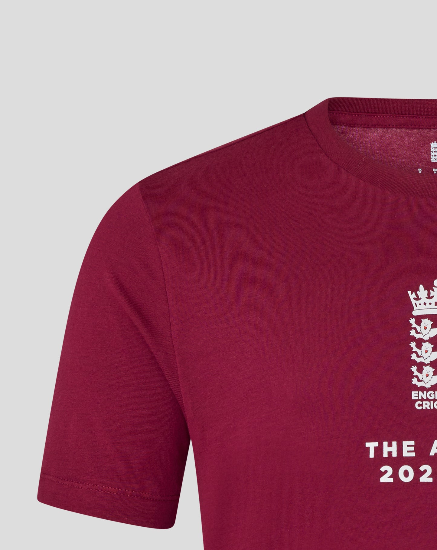 England Cricket Unisex 25/26 Essentials Ashes T-Shirt - Burgundy