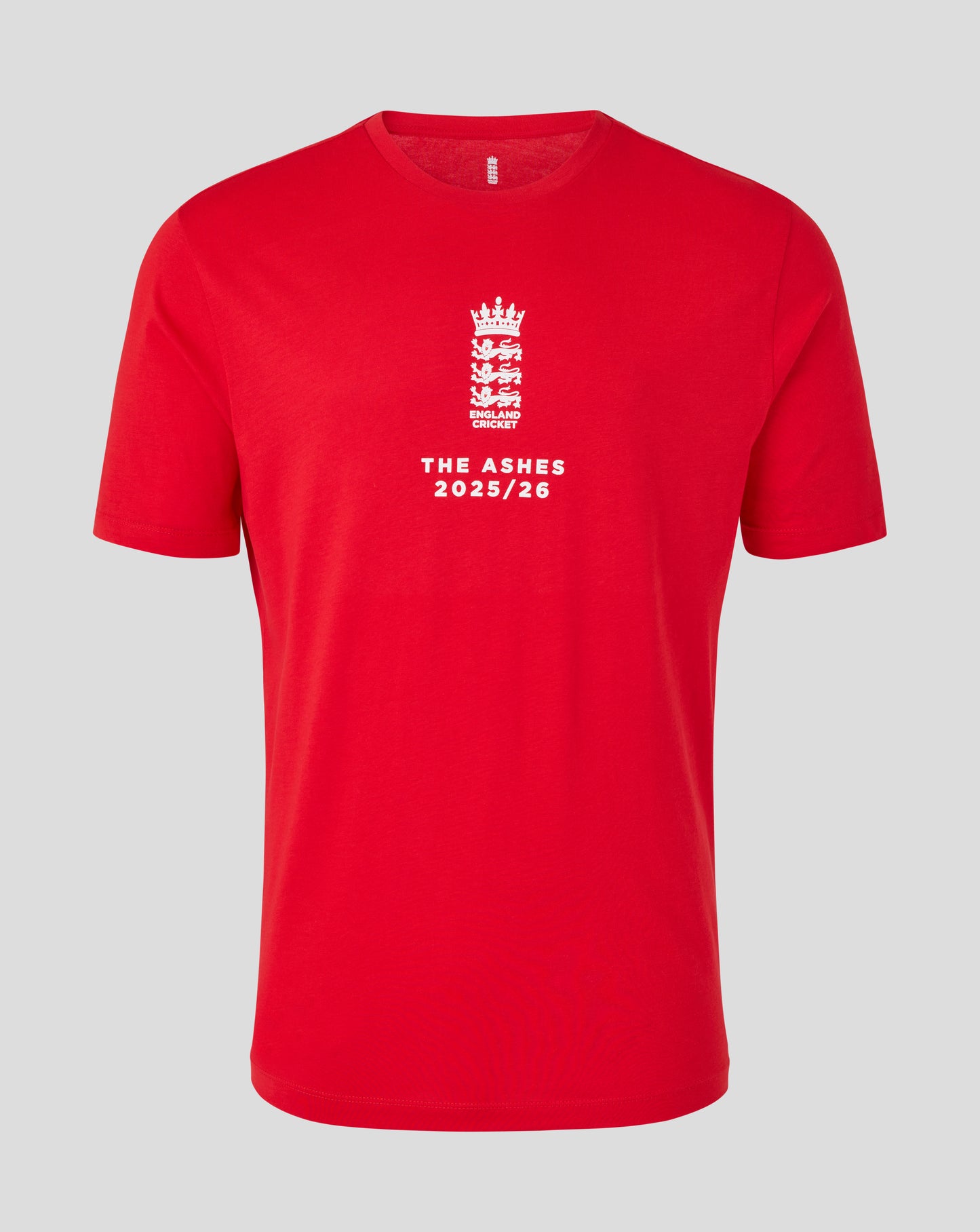 England Cricket Unisex 25/26 Essentials Ashes T-Shirt - Red