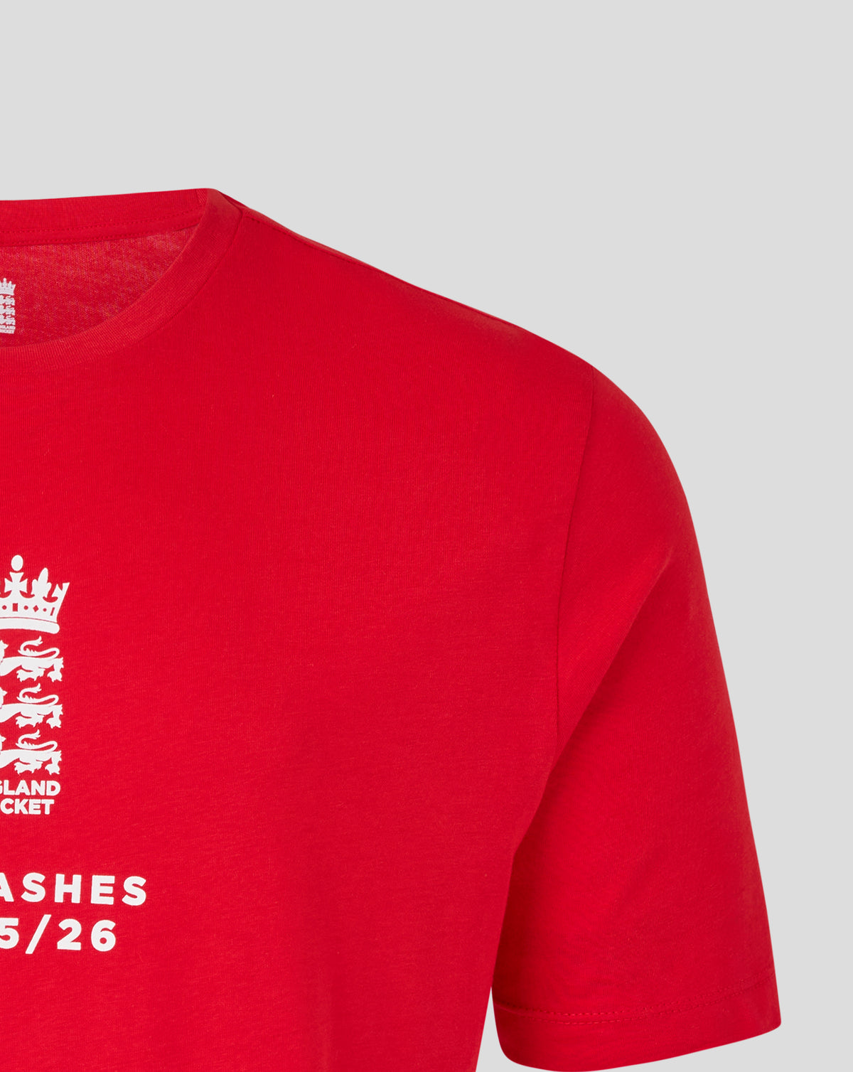 England Cricket Unisex 25/26 Essentials Ashes T-Shirt - Red - Red