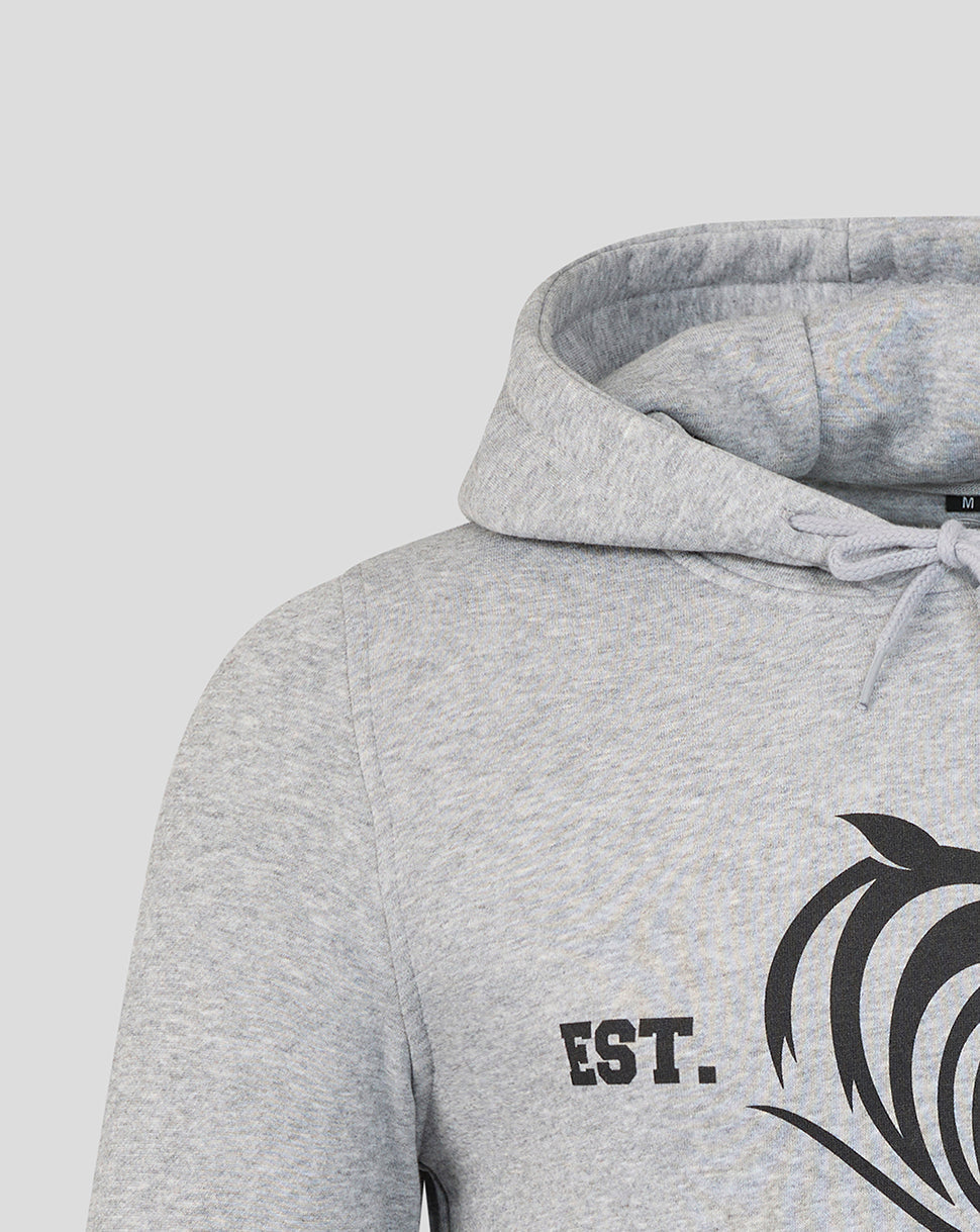 Leicester Tigers Unisex 25/26 Varsity 1880 Hoodie - Grey