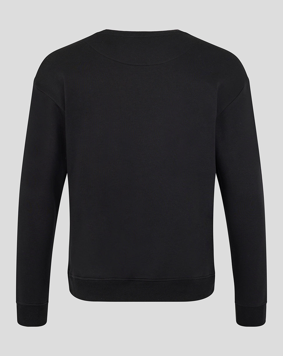 Leicester Tigers Unisex 25/26 Varsity 1880 Crew Sweatshirt - Black