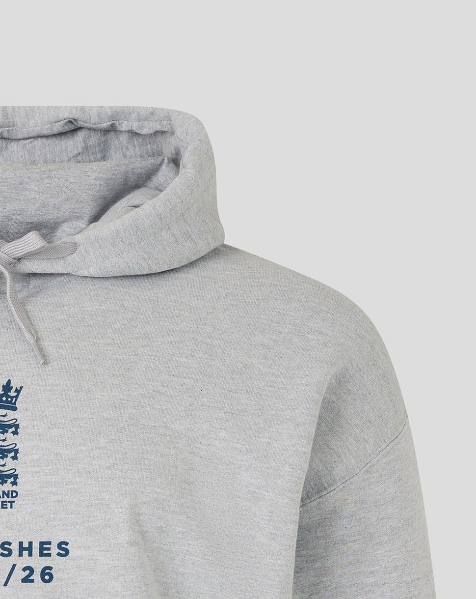 England Cricket Unisex 25/26 Ashes Tour Hoodie - Grey