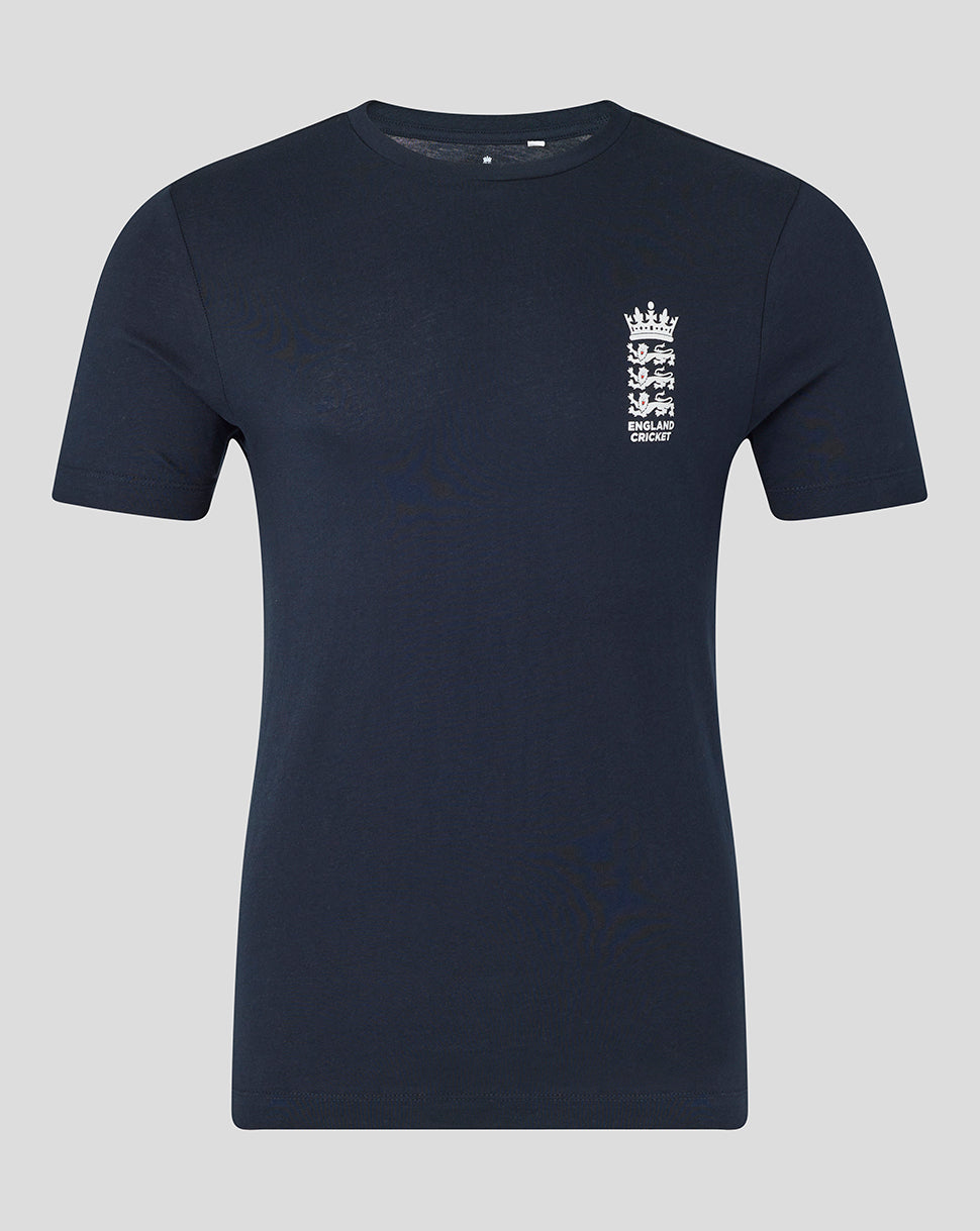 England Cricket Unisex 25/26 Ashes Tour T-Shirt - Navy - Navy