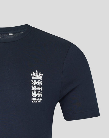 England Cricket Unisex 25/26 Ashes Tour T-Shirt - Navy