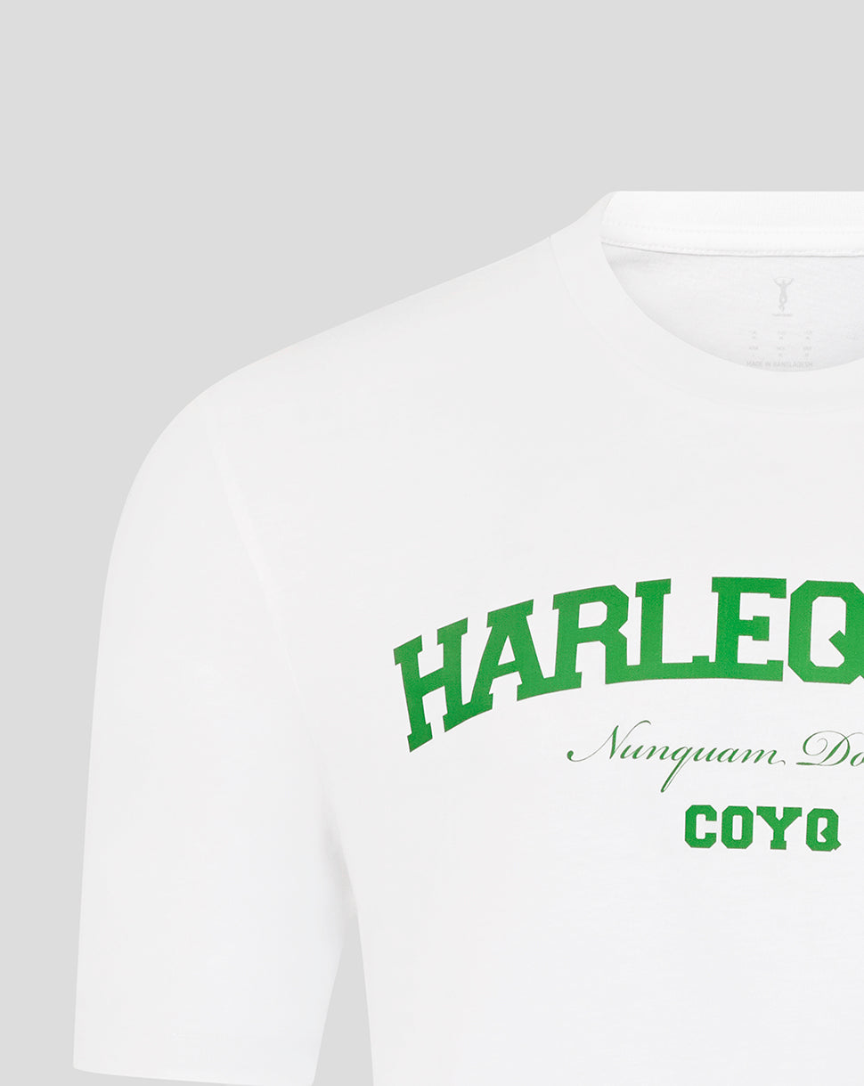 Harlequins Unisex 25/26 Varsity T-Shirt - White/Green