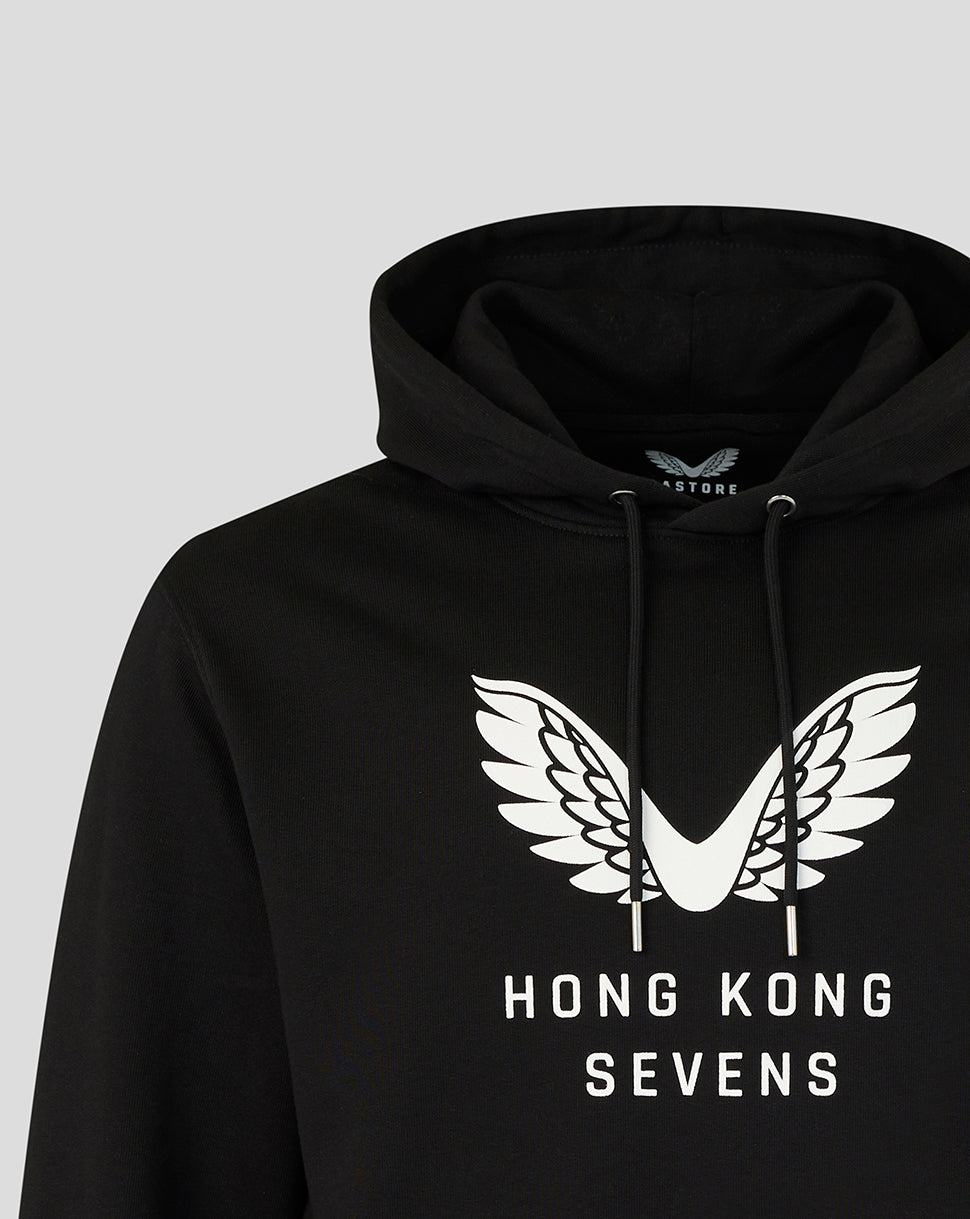 Hong Kong China Rugby Unisex 2026 HK7s Big Wings Hoodie - Black