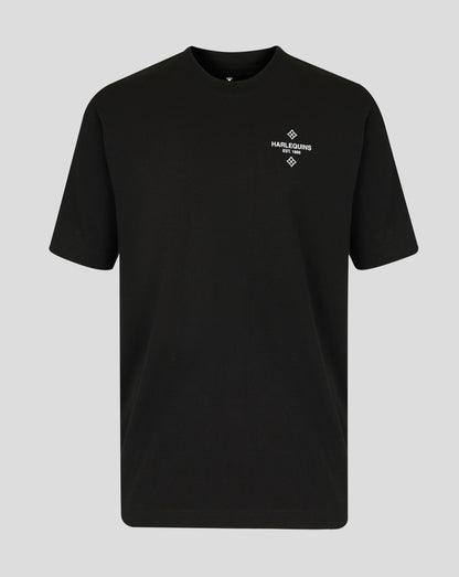 Harlequins Unisex 25/26 Nunquam Dormio Relaxed T-Shirt - Black