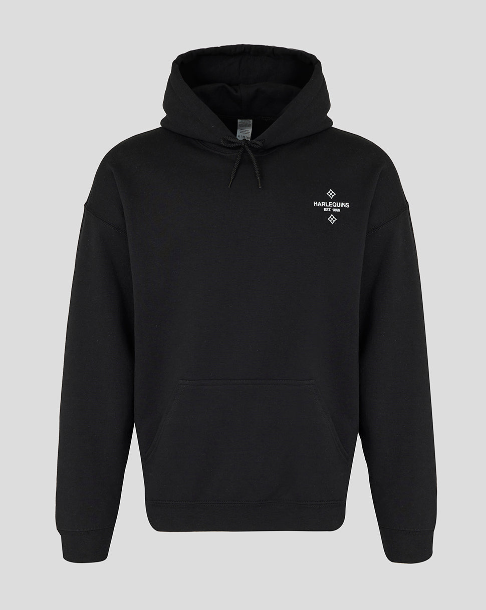 Harlequins Unisex 25/26 Nunquam Dormio Hoodie - Black - Black