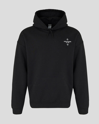 Harlequins Unisex 25/26 Nunquam Dormio Hoodie - Black